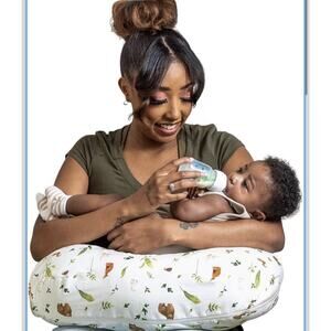 Boppy Nursing Pillow - Firm, Ergonomic U-Shaped Neutral Plants and Animals